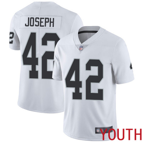 Oakland Raiders Limited White Youth Karl Joseph Road Jersey NFL Football #42 Vapor Untouchable Jersey->youth nfl jersey->Youth Jersey